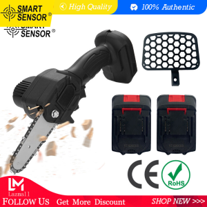 (FREE SHIPPING)21V Lithium Battery(Two) Portable Electric Pruning Saw Rechargeable Small Electric Saws Woodworking One-handed Electric Saw Garden Logging Mini Brushed Electric Chain Saw