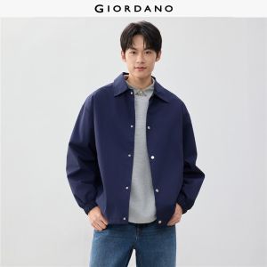 Giordano Beau Monde Men Turndown collar snap buttons jacket Free Shipping 13076989