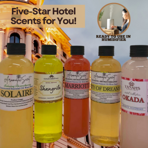 Hotel Inspired Scents 250ml Disinfectant Solution with Essential oil water-based for Humidifier Diffuser and Sprayer