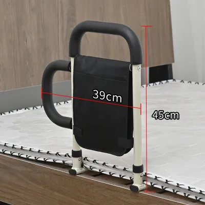Bedside Assist Rail with Hand Guard - 136kg Load | Tool-Free | CE/FDA/FSC Certified Safety Grab Bar