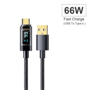 ⚡【Readystock】 + FREE Shipping ⚡ Mcdodo Digital HD Display USB-A to Type-c 66W 6A Super VOOC Samsung AFC Huawei SCP Fast Charger Data Cable 1.2m CA108