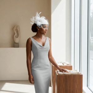 CURIO12 Khăn voan chấm bi Mũ Fascinator Lưới Lông Vũ Thanh lịch Phong cách thanh lịch. Mũ beret cô dâu Ngọc trai Sẵn sàng để mặc Khăn quấn đầu Đám cưới