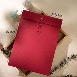 20Pcs Kraft Paper Envelope A6/A5/A4 Vintage Ticket File Documents Bag with Button String Tie Business Greeting Cards Stationery2026
