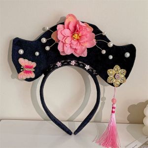hair clips accessories hair clip for women 发夹韩式 发簪古风 hanfu hairpin发簪流苏 发夹 inshair clip korean style Queen Headwear Traditional Women Bow Flower Chinese Antique Headdress Royal Court Headwear Pearl Tassel Hanfu Hair Hoop Antique Headband