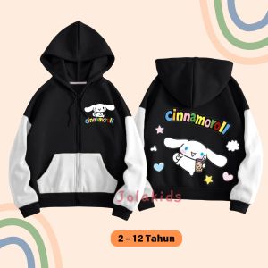 Jaket Anak Perempuan Laki Laki CINNAMOROLL dan MELODY Usia 2 -12 Tahun Jacket Baseball Zipper Anak