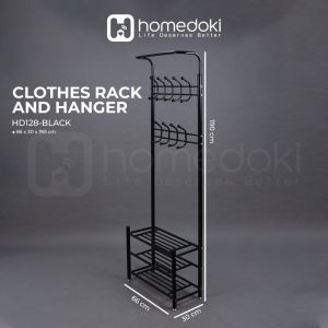 Homedoki Rak Baju Gantung / Stand Hanger / Rak Baju / Rak Pakaian / Rak Gantung Baju Kayu