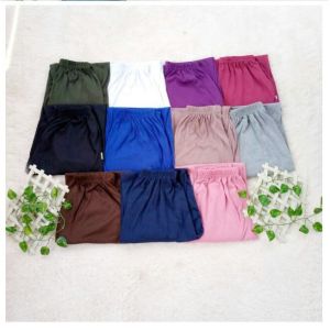 Promo isi 3 Pcs Celana Legging Kerut Bawah Wanita Panjang Bahan Kaos