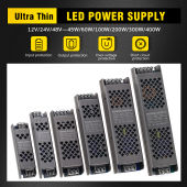 Ultra-thin 12V/24V/48V Light Box Power Supply  45W/ 60W/100W/200W/300W/400W  Silent  Driver LED driver power transformer