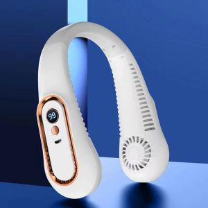 Leafless hanging neck fan usb charging portable Mini Mini student class quiet outdoor lazy electric fan