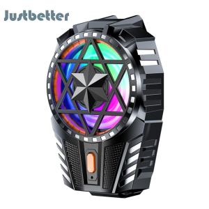 Mobile Phone Radiator with RGB Light Mobile Phone Game Cooler Silent Portable Game Cooler for Outdoor Vlog Mobile Gaming
