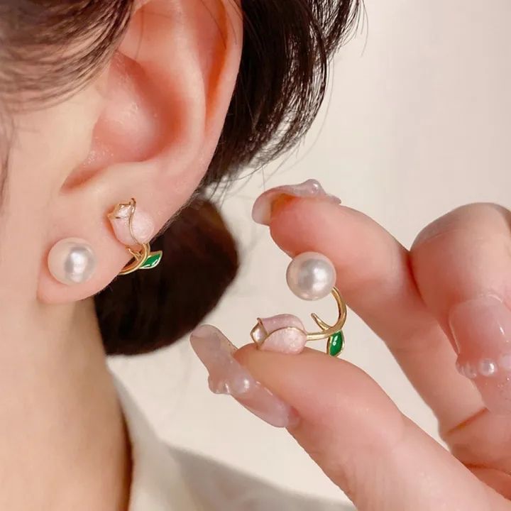 Pearl Rhinestone Bear Love Earrings Female Exquisite Small Earrings Korea Simple  Cute Earrings Female Party Beautiful Jewelry | Earring trends, Women's  earrings, Elegant wedding jewelry