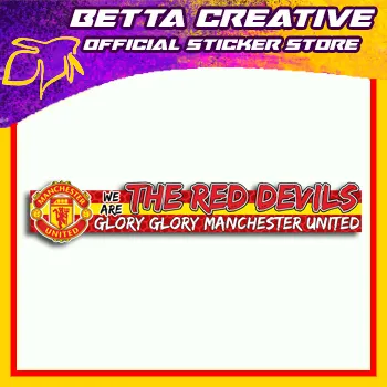 Manchester United MU Car Sticker The Red Devils LONG EP [ Betta Creative ]