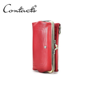 Thời trang liên lạc dê Ví nữ bằng da 7 ví đựng thẻ đầy màu sắc ví đựng tiền xu với khe cắm ảnh mềm Nữ Ví