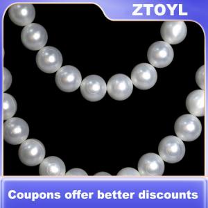 【ZTOYL】 Wedding Backdrop Wall Decor - Faux Large Pearl - DIY Beaded Garland White Ball Pendant & Figurine