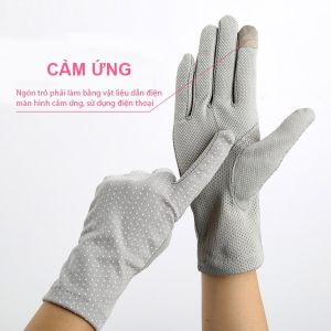 Găng Tay Chống Nắng Mùa Hè Có Cảm Ứng Chống Tia UV Bảo Vệ Đôi Tay Dành Cho Nữ