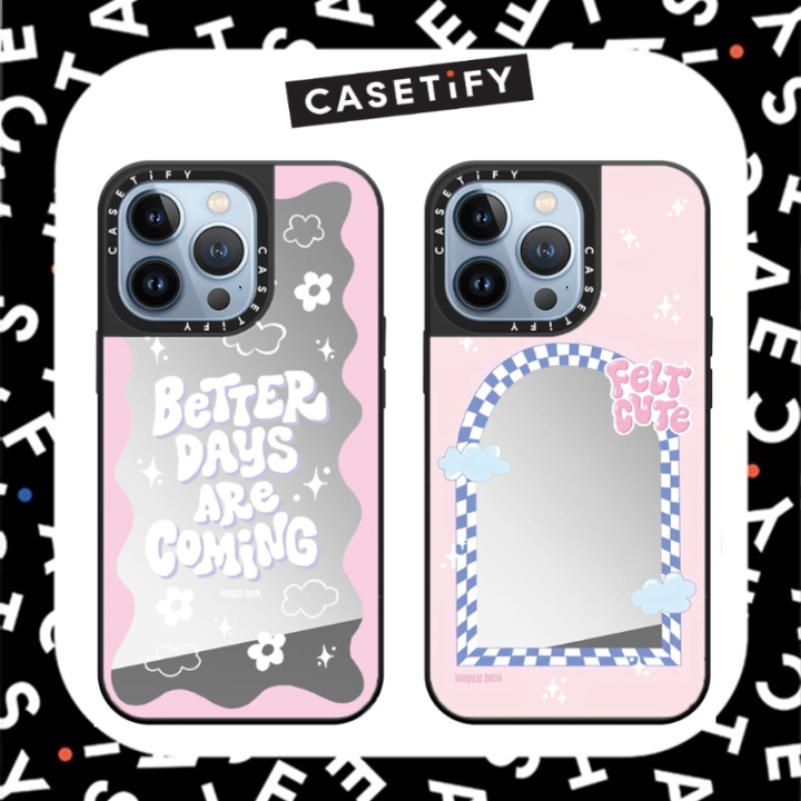 Casetify Cartoon Smiley Face Pattern, Flowers, Rainbow colors with