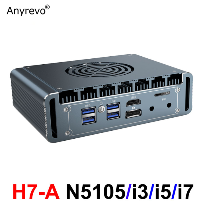 Fan Mini PC Intel Core i7 1165G7 i5-1135G7 i3 1115G4 Pentium Gold 7505 ...