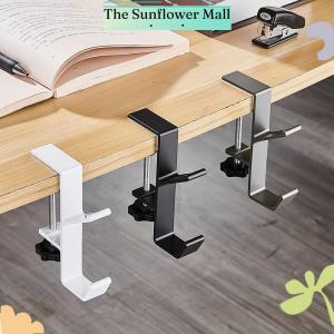 Sunflower Adjustable Desk Edge Hook Gaming Headset Desk Hanger Backpack Storage Hanging Hook Holder Punch-free Home Office Organizer
