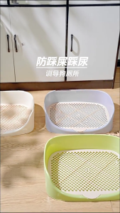 Dog Restroom With Reinforced Plastic Frame Slip Resistant Bottom Easy Cleaning Pet Toilet For Small Space Potty Training