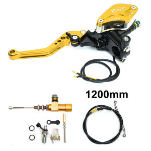 7/8 in Motorcycle Hydraulic Brake Clutch Kit Lever Master Cylinder Pump Oil Hose For Racing Yamaha Kawasaki Honda Suzuki Motos