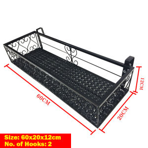 Steel Flower Potted Pot Plant Rack Corridor Balcony Flowerpot Stand Hanging Metal Railing