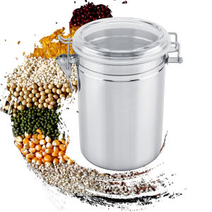 สแตนเลสที่ใส่กาแฟกล่องเก็บสุญญากาศ Jar สำหรับน้ำตาลชา Coffee Container Bean