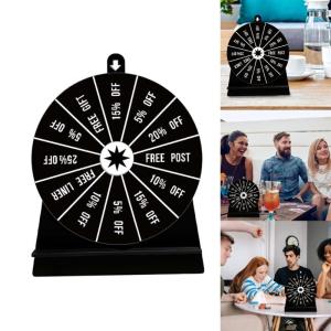 Rotating Wheel Drinking Game for Adults with Base Stand Turntable Roulette Acrylic Texture for Party Entertainment