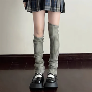FindFashion Leg Warmers Korean Lolita Winter Girl Women Knit Boot Socks Pile Up Socks Foot Warming Cover