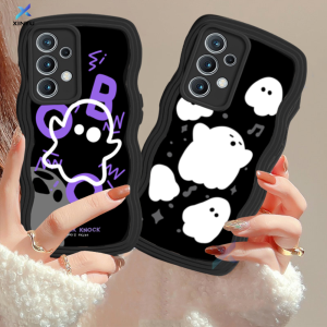 (Lokal Ready) Xinyu Casing hp Samsung A14 A04S A13 A04E A03 A03S A50 A50S A30S A23 A22 A21S A12 A02S A11 A51 A10 A30 A52 A52S M12 A71 A53 A32 M23 5G A33 A73 Kartun Lucu Imut Ghost Little Monster Lembut Bergelombang Tepi Sarung Soft Case