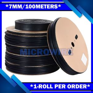 MW Heat Shrinkable Tube Black – 2.5mm to 10mm | 200m/Roll | For Electrical Wiring & Repair