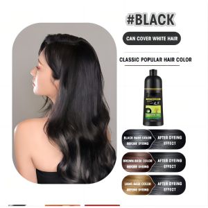 500ML Japan Original Hair Coloring Hair Dye Turn Your White/Gray Hair Into Black In Just 5 Minutes All Natural And Organic Ingredients