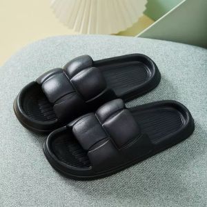 Men Selipar Women Casual Slippers Black and White Summer Soft Sole Flip Flops Rainbow Colour Kasut Perempuan Slipper