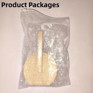 1pc Wooden Manual Dough Press Roller - Non-Stick Burger & Pie Maker Tortilla Dumpling Crust Press with Ergonomic Handle Rust-Resistant Food-Safe Wood for Meatloaf Outdoor & Kitchen Use Natural Wood Design