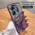 For infinix Smart 9 X6532 Hot 50i X6531 X6531B Tecno Spark Go 1 Pop 9 Spark Go 2025 VRQR Phone Case Full edge electroplated glitter card diamond butterfly bracket. 
