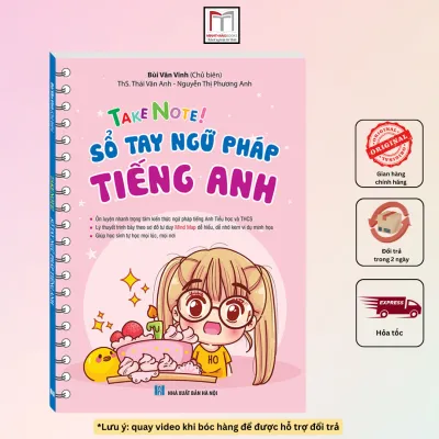 TAKE NOTE ! Sổ tay ngữ pháp tiếng anh (không lò xo) 50k