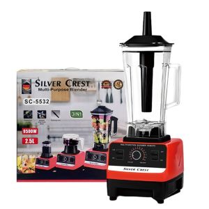 Silver Crest Heavy Duty Blender 4500W 2.5L | Multifunctional Ice Crusher Smoothie Maker Juicer Mixer Adjustable Speed Blender