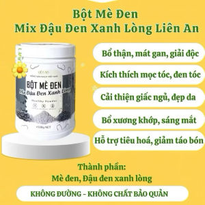 Bột Mè Đen Đậu Đen Xanh Lòng -500g- Đẹp da đen tóc lợi sữa cho mẹ bỉm.