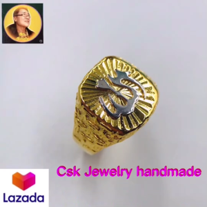 ใหม่ เครื่องประดับ ผู้หญิง ผู้ชาย เท่ๆ แหวน เพชร ล้อม ไพลิน เมืองกาญจน์ ตัวเรือนทองคำ 90%18k เพชร4C มีใบ สุดคุ้ม น่าสะสม เครื่องประดับ