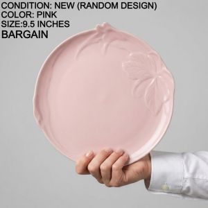 1PC (8"/9.5"/10"&11.5") BARGAIN CERAMIC DINNER PLATES - RANDOM DESIGN FACTORY FLAWS GOLD TRIM FADE