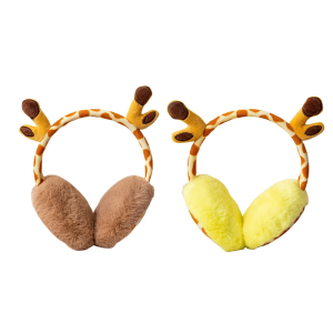 Con Hươu cao cổ earmuffs cho phụ nữ và trẻ em gái lông cừu mềm lót có thể điều chỉnh mùa đông bịt tai cho sử dụng ngoài trời