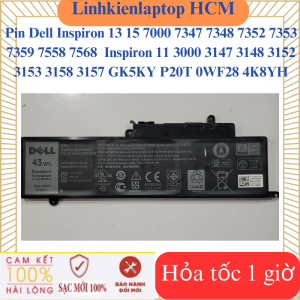 Pin Dell Inspiron 13 15 7000 7347 7348 7352 7353 7359 7558 7568  Inspiron 11 3000 3147 3148 3152 3153 3158 3157 - Pin Dell GK5KY P20T 0WF28 4K8YH
