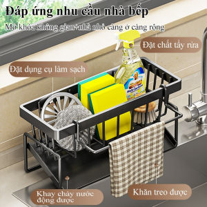 Kệ nghiêng để đồ rửa chén bát giá để giẻ rửa chén trên bồn có khay hứng nước nghiêng Tiện Lợi chắc chắn