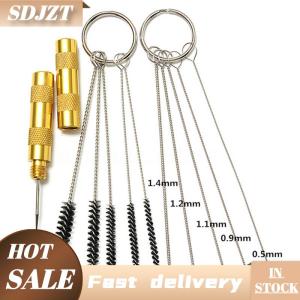SDJZT 11pcs Airbrush Spray Cleaning Repair Tool Kit Stainless steel Needle Brush Set
