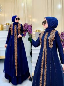 ZIFA FASHION // COD // MONA DRESS ABAYA // ARABIAN DRESS JERSY MIX CRUTY // GAMIS ARAB HITAM BESTSELLER TERBARU // *DZ