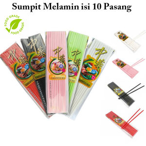 Sumpit Melamin 24cm Isi 20pcs 10 Pasang / Sumpit Makan Sumpit Mie Sumpit Souvenir Sumpit Gading Sumpit Warna Termurah Terbaru Promo