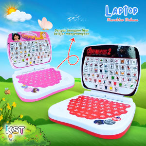 [KST] Mainan Alat Bantu Belajar Laptop Edukasi Empat Bahasa Interaktif Anak Kado Ulang Tahun