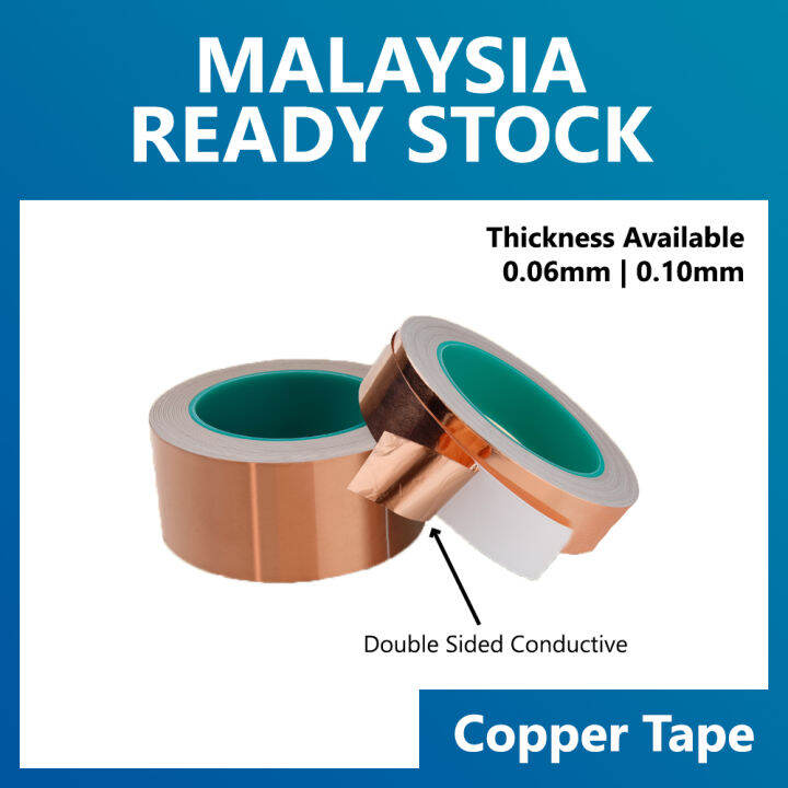 [New Arrival] Copper Tape Double Sided Conductive 0.06mm | 0.1mm ...