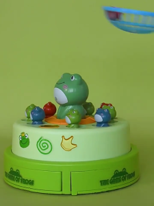 Frogs Popping Up Toy for Family Bonding Children Funny Frogs Catching Game Interactive Toy with Catching Net for Family