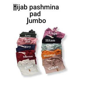 Jilbab Phasmina JUMBO pad wanita dewasa matt Jersey//Hijab phasmina JUMBO pad matt jersey