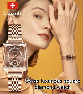 Womens quartz watches with diamonds square luxury temperament womens watches